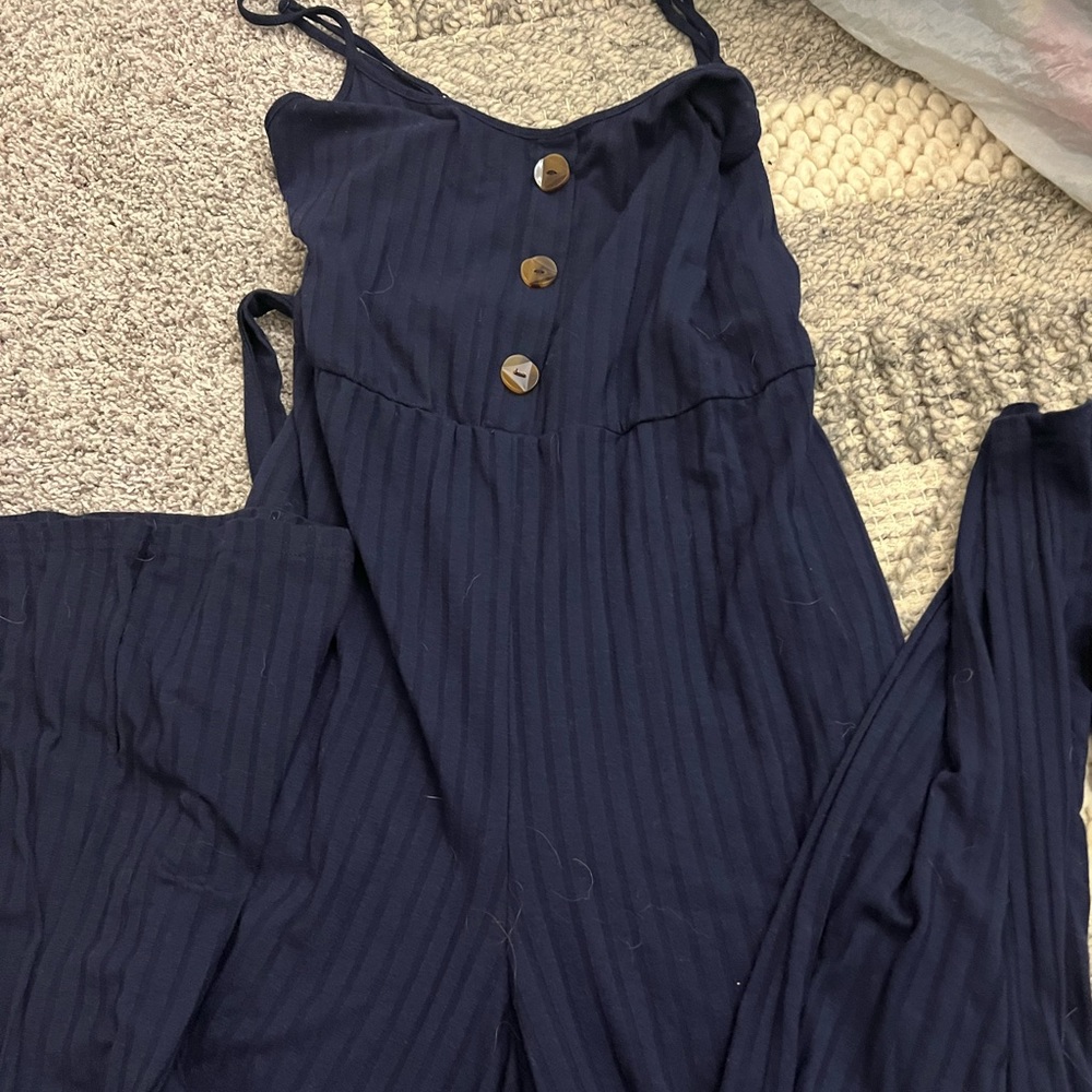 Cute Navy Blue Jumpsuit